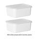 thumbnail image 2 of Billuyoard Contenedores de almacenamiento sin BPA para alimentos: contenedor de plástico de fácil organización seguro y saludable para la Organizadores de utensilios de cocina Blanco 2 piezas, 2 of 6