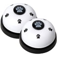 thumbnail image 1 of Set of 2 Animal Training Bells, Dog Bells with Large Button Pet Bells for Potty Training Interactive Training White & Black, 1 of 5
