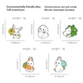 thumbnail image 3 of EOEMY Cute Cartoon Flower Rabbit Brooches Lapel Pin Enamel Pins Badge Brooch Gifts Lot-5, 3 of 9