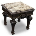 thumbnail image 2 of Pemberly Row Traditional Solid Wood and Faux Marble Top End Table in Cherry, 2 of 3