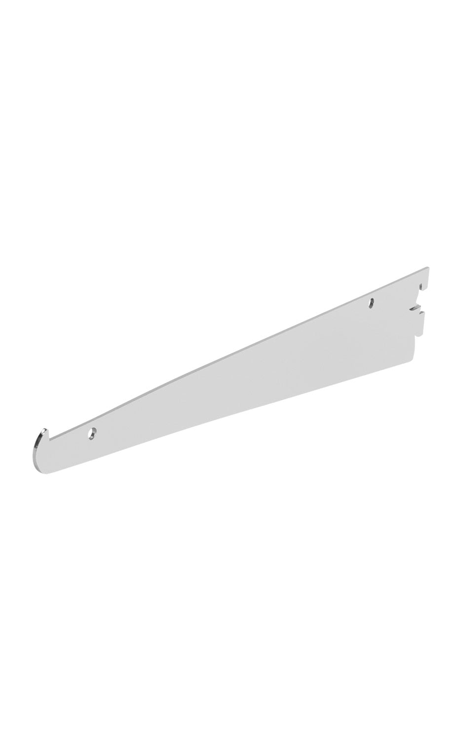 12 inch Chrome Metal Shelf Bracket for Slotted Standard ½ inch slots