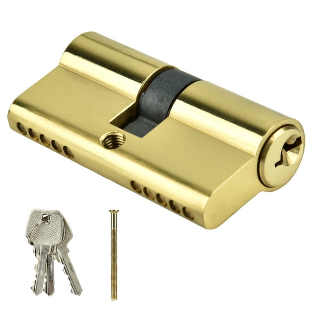 Cilindro de cerradura de puerta antirrobo de cobre de doble apertura de 60 mm con llaves