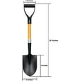 thumbnail image 2 of Ashman Mini Round Shovel - 27 inches in Long Orange Metal Round Shovel D Grip Handle (1 Pack), 2 of 7