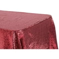 thumbnail image 1 of 1 Pc, Glitz Sequin 90"X156" Rectangular Tablecloth - Burgundy For Party & Event Decor, 1 of 1