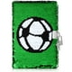 thumbnail image 1 of BRIGHTFUFU Notebook de lentejuelas Notebook de patrones de fútbol reversible con bloqueo y llaves diario diario diario diario de cuaderno para niños y adultos, 1 of 7