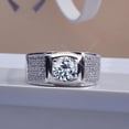 thumbnail image 2 of PULABO Titanium Mens Fashion Engagement Ring Comfort Fit CZ Wedding Band Jewelry With White Gift Box Packaging, 2 of 9