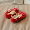 thumbnail image 4 of Baby Girls Shoes Mary Jane Flats Bowknot Non-Slip Toddler Girl Dress Shoes First Walkers Princess Wedding Shoes, 4 of 7