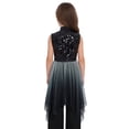 thumbnail image 4 of Kaerm Girls Sequin Praise Dance Dress Sleeveless Church Worship Liturgical Dancewear Black 14, 4 of 7