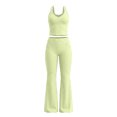 thumbnail image 3 of Uobin Womens Workout Set Two Piece Racerback Color Block Tank Top Matching High Waist Leggings Gym Pilates Outfits, 3 of 3