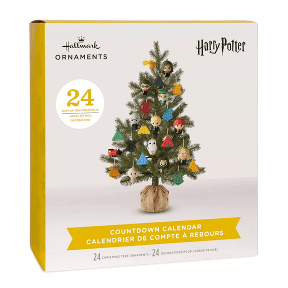 Hallmark Harry Potter Countdown Calendar Box with 24 Mini Ornaments, Gifts for Harry Potter Fans