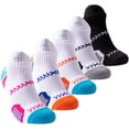 thumbnail image 2 of Men's Running Cushioned Ankle Socks,Low Cut Breathable Basketball Athletic Sport Tab Socks(Pack of 5）, 2 of 7