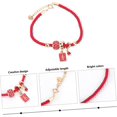 thumbnail image 3 of HUGFEGWE 2 Pcs Red String Bracelet Red Wristlet Lucky Rope Strap Rhinestone Pendant Red Rope Pendant Rope Thread U2536-4346, 3 of 9