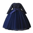 thumbnail image 3 of Robe à Paillettes de la Saint-Valentin pour Grandes Filles, Manches Longues, Robe de Princesse pour Mariage et Fête, 3 of 6