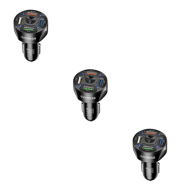 Seitruly de coche 4 puertos Vehículo Camión Conducción automática Tableta portátil 4 en 1 Carga rápida Adaptador de apagado Type1 NO1