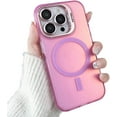 thumbnail image 7 of for iPhone 15 Pro Max Case  Compatible with MagSafe Upgraded Lens Stand with Camera Protector Iridescent Translucent iPhone 15 ProMax Case,Rose Red, 7 of 7