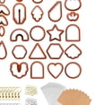 thumbnail image 3 of 124 Count Cutter of Polymer Clay for Earrings Accessory Durable PP Material Red, 3 of 6