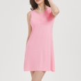 thumbnail image 2 of LIIPEE Womens Summer Nightgown Casual V Neck Sleep Dress With Built In Bra Ladies Cozy Sleepwear, 2 of 8