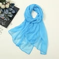 thumbnail image 2 of Pedort Scarves for Women Winter Soft Chenille Ribbed Thick Scarf Knit Shawl for Fall Winter Shawl Wrap Sky Blue,One Size, 2 of 3