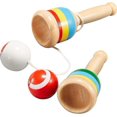 thumbnail image 2 of Wooden Cup and Ball Game Set - 2Pcs Mini Catch Ball Toy with String for Hand Eye Coordination Training, 2 of 4