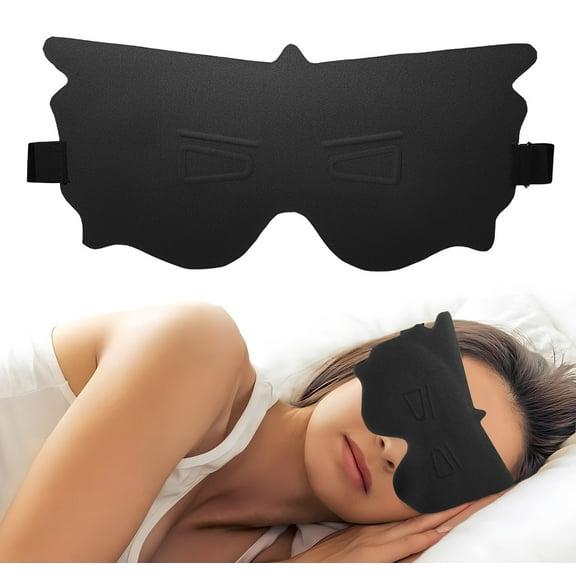 Cute Sleep Mask for Kids, Eye Mask for Sleeping Light Blocking, 3D Contoured Cup Sleeping Mask, Soft Breathable Sleep Eye Mask with Adjustable Elastic Strap for Flight Nap