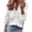 White, variant on Button Down Shirts for Women Ruffled Trim V Neck Long Sleeve Dressy Business Casual Tops Trendy Elegant Blouses (XL, White)