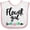 White and Pink, variant on Inktastic Flower Girl with Arrow and Flowers Girls Baby Bib