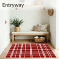 thumbnail image 3 of Flatwoven High Traffic Area Rug, Festive Classic Buffalo Plaid Christmas Tartan Pattern, Non Slip, Stain Resistant, Washable Area Rugs for Living Room, Bedroom(Red, 6x9), 3 of 8