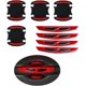 thumbnail image 1 of SZTXJ 8Pcs Universal 3D (Red) Carbon Fiber Car Door Handle Paint Anti-Scratch Sticker Auto Door Handle Anti-Scratch Cover Guard Protective Film Car Ex, 1 of 5