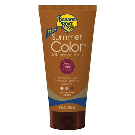 Banana Boat Summer Color Sunless Lotion, Deep Dark Color, 6