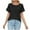 Black Tops for Women, variant on HAPIMO Women's Trendy Loose Cotton Lined Ruffle Pullover Summer Tees Solid Color Petal Sleeve Round Neck Shirts Casual Relaxed Workout Blouses for Teen Girls White M