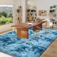 thumbnail image 4 of Janvonne 6x9 Fluffy Shag Area Rug,Tie-dye Peacock Blue, Ultra Soft Plush Fuzzy Shaggy Carpet for Living Room Bedroom, Non-Slip Floor Rug for Kids Girls Room Nursery, Cozy Indoor Home Decor, 4 of 8