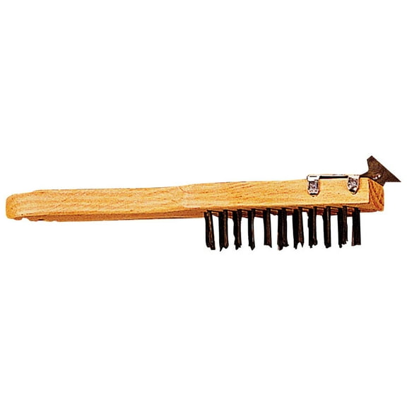 Linzer Products 398240085 304 11 x 4 in. Wire Brush with Scraper & Straight Handle