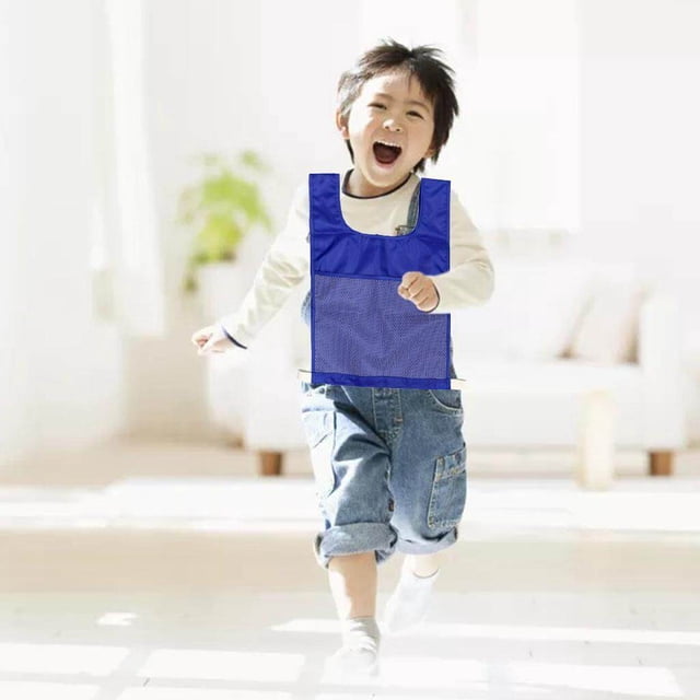 VONKY Outdoor Competition Sports Vest Show Alphanumeric Cards Toys for Children Blue