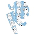 thumbnail image 4 of JCCXIN Child Girls Pajamas Halloween Sleepwear Long Sleeve Crew Neck Top And Pants 2 PC Sleep Set Ghost Graphic Soft Fall Winter Casual Daily Homewear Cozy Nightwear,Light Blue,6-7 Years, 4 of 4