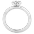 thumbnail image 2 of Sterling Silver Stackable Expressions Flower Diamond Ring Size 7, 2 of 3