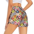 thumbnail image 3 of Bixox Women's Beach Life pattern 2 in 1 Running Shorts - Lightweight Athletic Workout Gym Yoga Shorts Liner with Pockets - Small, 3 of 5