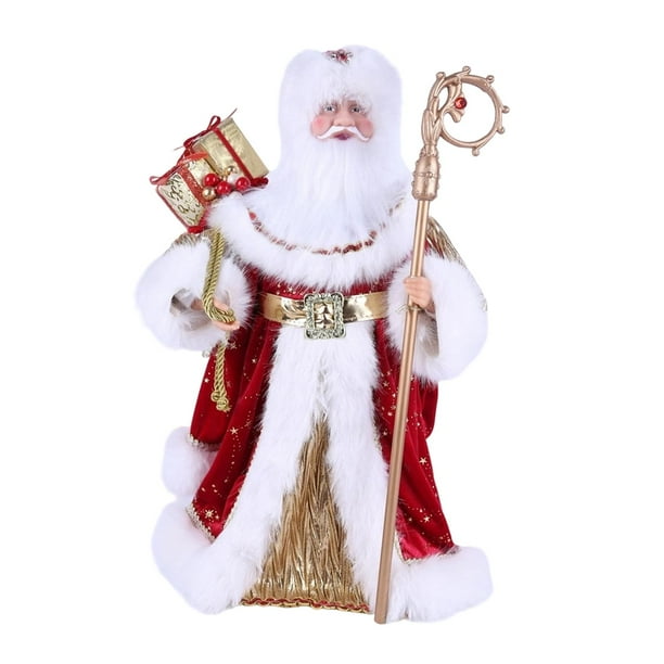 Figura de Papá Noel de mesa, decoración navideña, adorno artesanal, regalo de Navidad de 20 pulgadas, decoración decorativa para el hogar, muñeco de P