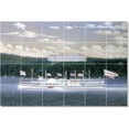 thumbnail image 1 of Ceramic Tile Mural-James Bard Ships Tile Mural Modern Renovations. 48" w x 32" h using (24) 8 x 8 ceramic tiles, 1 of 3