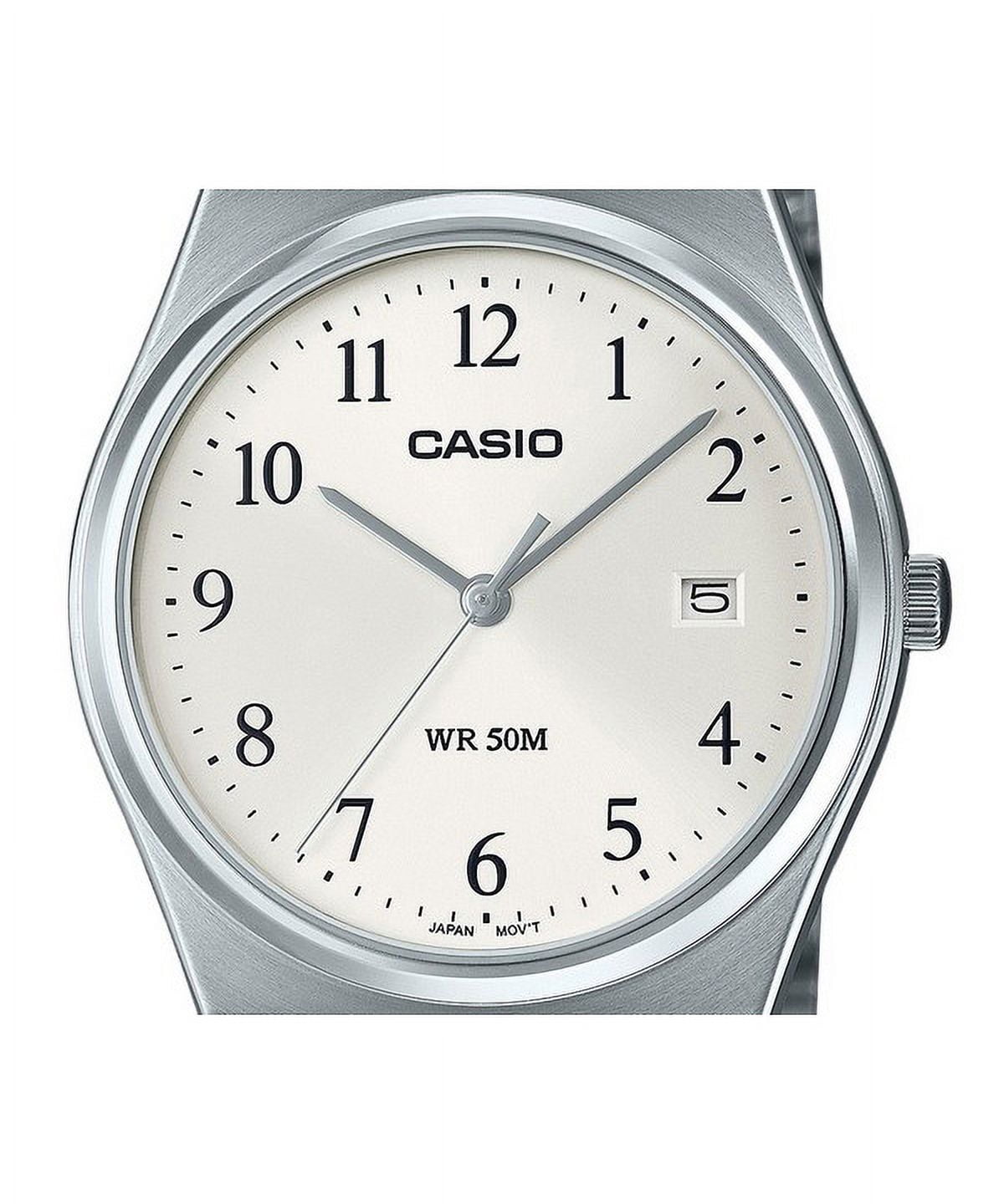 Casio Men’s Stainless Steel Watch with White Dial - MTP-B145D-7BVDF