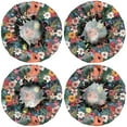thumbnail image 2 of Shower Caps,Pioneer Flower Floral Print Pattern Waterproof Shower Cap for Women 4 Pieces,Double Reusable Hair Cover for Shower PEVA Elastic Stretch Hem, 2 of 7