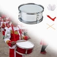 thumbnail image 6 of 11inch Snare Drum with Adjustable Strap Professional Percussion Instrument Musical Instruments for Teens Birthday Gifts Argent, 6 of 8