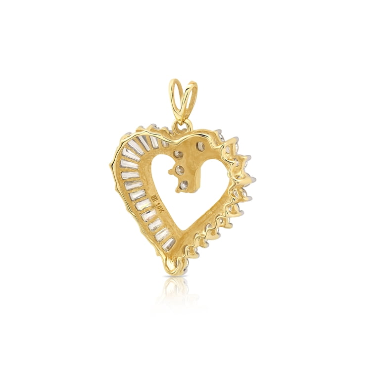 ブリリアント ハート(S) Brilliance Fine Jewelry Heart Pendant with Simulated Diamond in