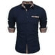 thumbnail image 1 of pstuiky camisa de manga larga para hombre, Camisa informal de verano de manga larga con solapa y botones para hombre Tops casuales para hombres xxl, 1 of 7