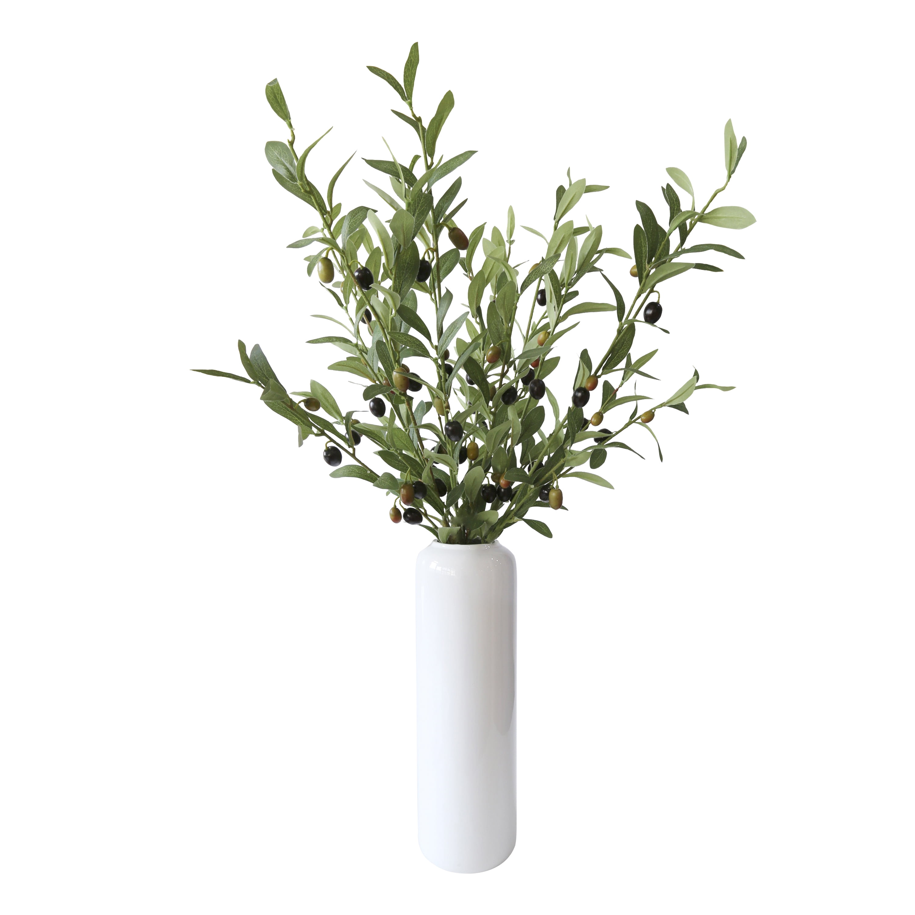 37-inch Artificial Silk Green Olive Long Stem, for Indoor Use, by Mainstays