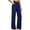 Blue, variant on Certgust Hot Sales Under $25 Womens Pants Wide Leg Pants for Women Flowy Drawstring Elastic Waist with Pockets Summer Beach Vacation