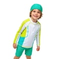 thumbnail image 2 of LRen Boys Swimsuit Boys Two Piece Rash Guard Swim Set Kids Long Sleeve Swimsuits with Swim Trunks Quick Dry Bathing Suit, 2 of 4