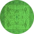 thumbnail image 1 of Ahgly Company Indoor Round Oriental Green Industrial Area Rugs, 3' Round, 1 of 4