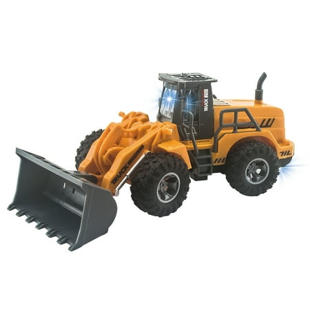 Remote Control Bulldozer Toy for Beginners 5 Channel 1:30 RC Construction Truck Vehicle Toys for Boys Girls Kids