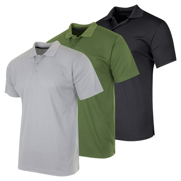 Polos for Men Short Sleeve Golf Tennis T-Shirt Moisture Wicking Printed  Shirts Sport T-Shirts, Black, X-Large : : Clothing, Shoes &  Accessories