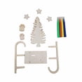 thumbnail image 3 of Trineo de Madera Macarena Sin Terminar Modelo en Blanco para Manualidades de Navidad, 3 of 8